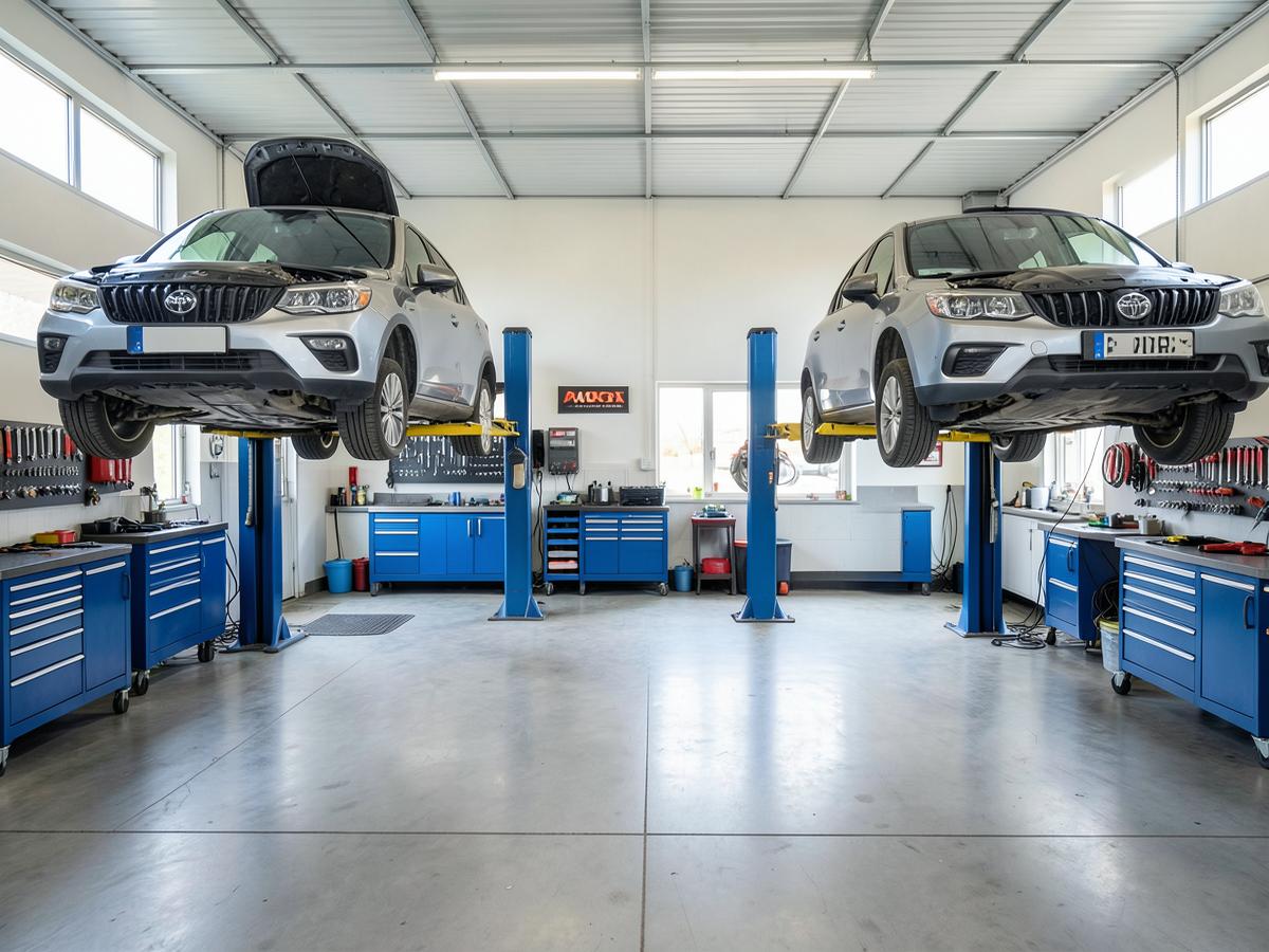 The service bays at Black-owned D&S Auto Repairz in Laurel, Maryland